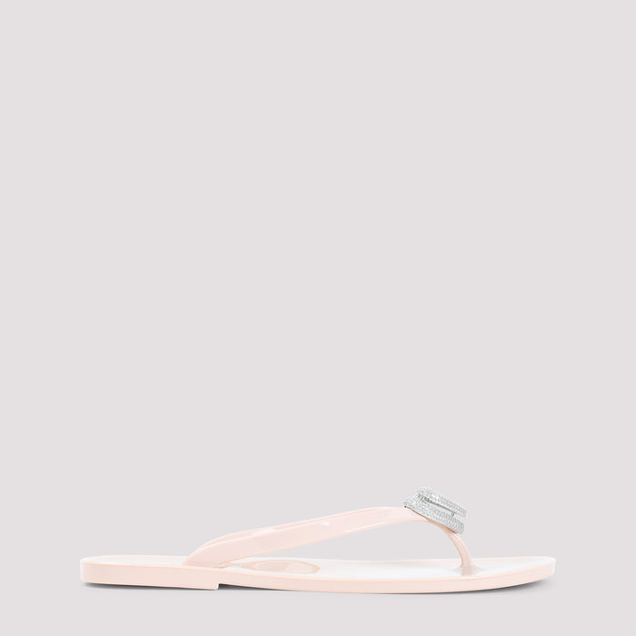 Double Heart Sandals Nude & Neutrals Pvc