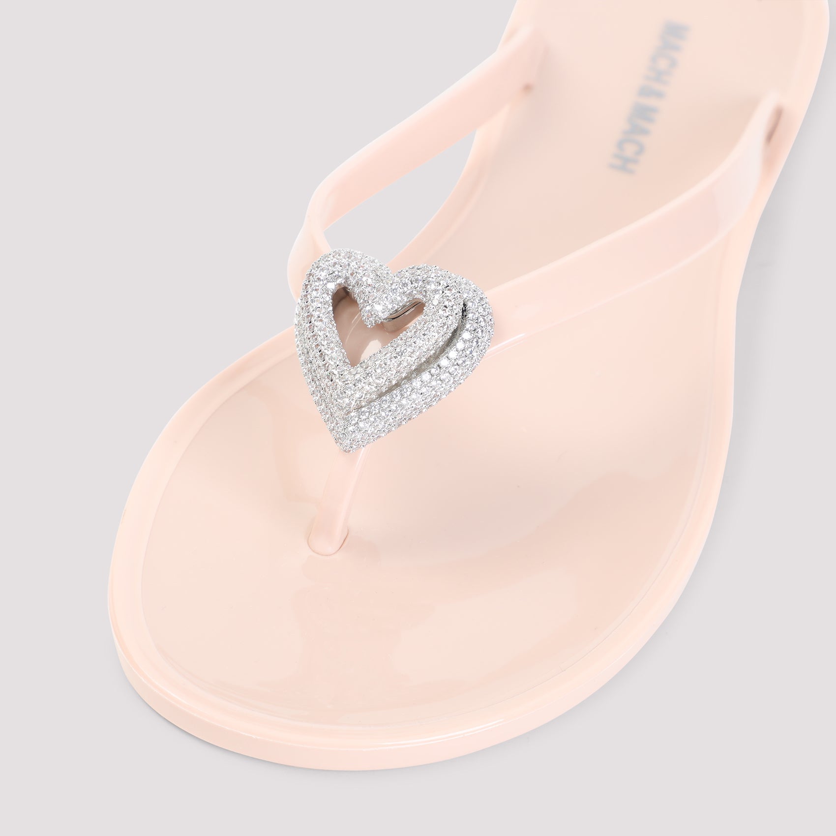 Mach & Double Heart Sandals Nude Neutrals Pvc