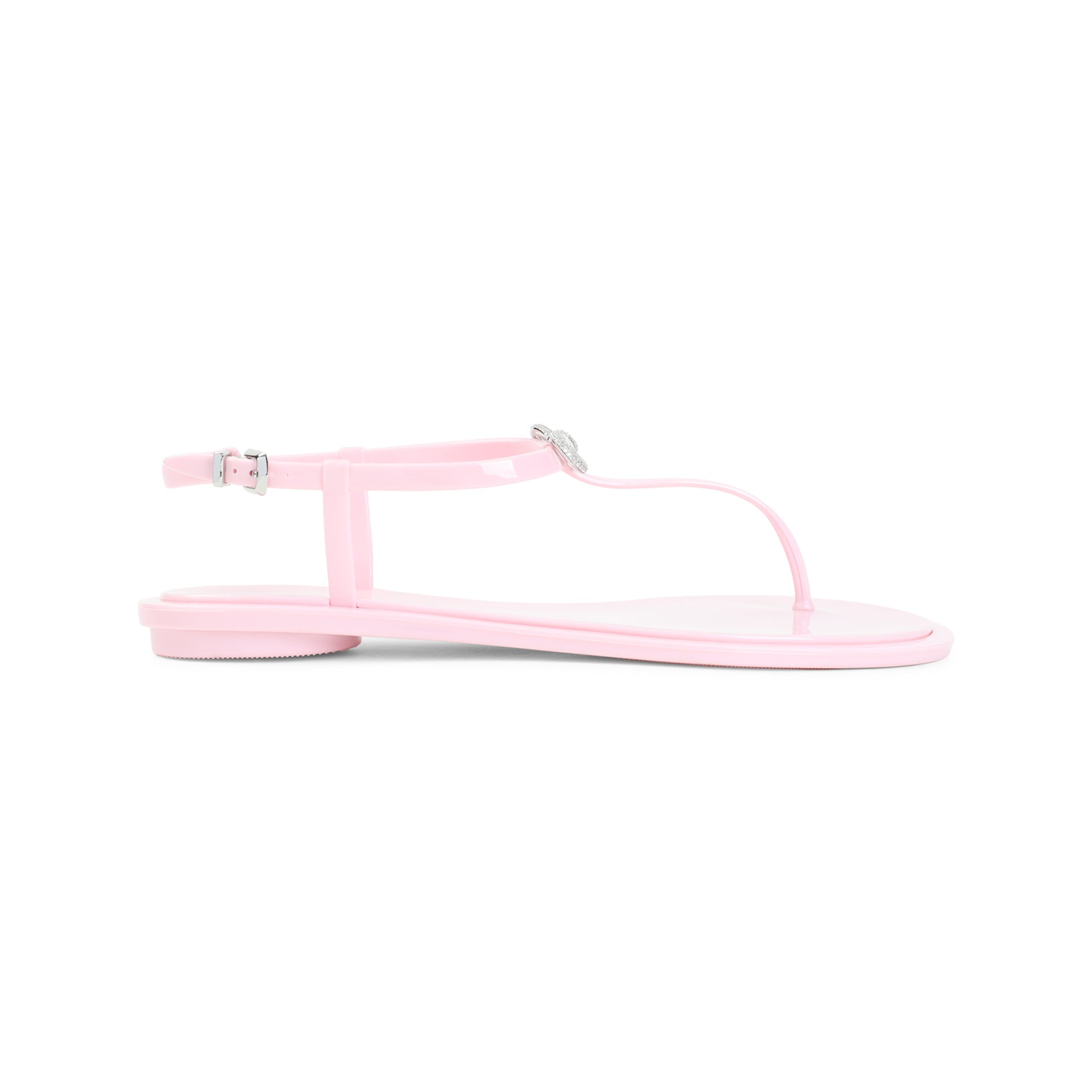 Mach & Double Bow Sandals Pink Purple Pvc