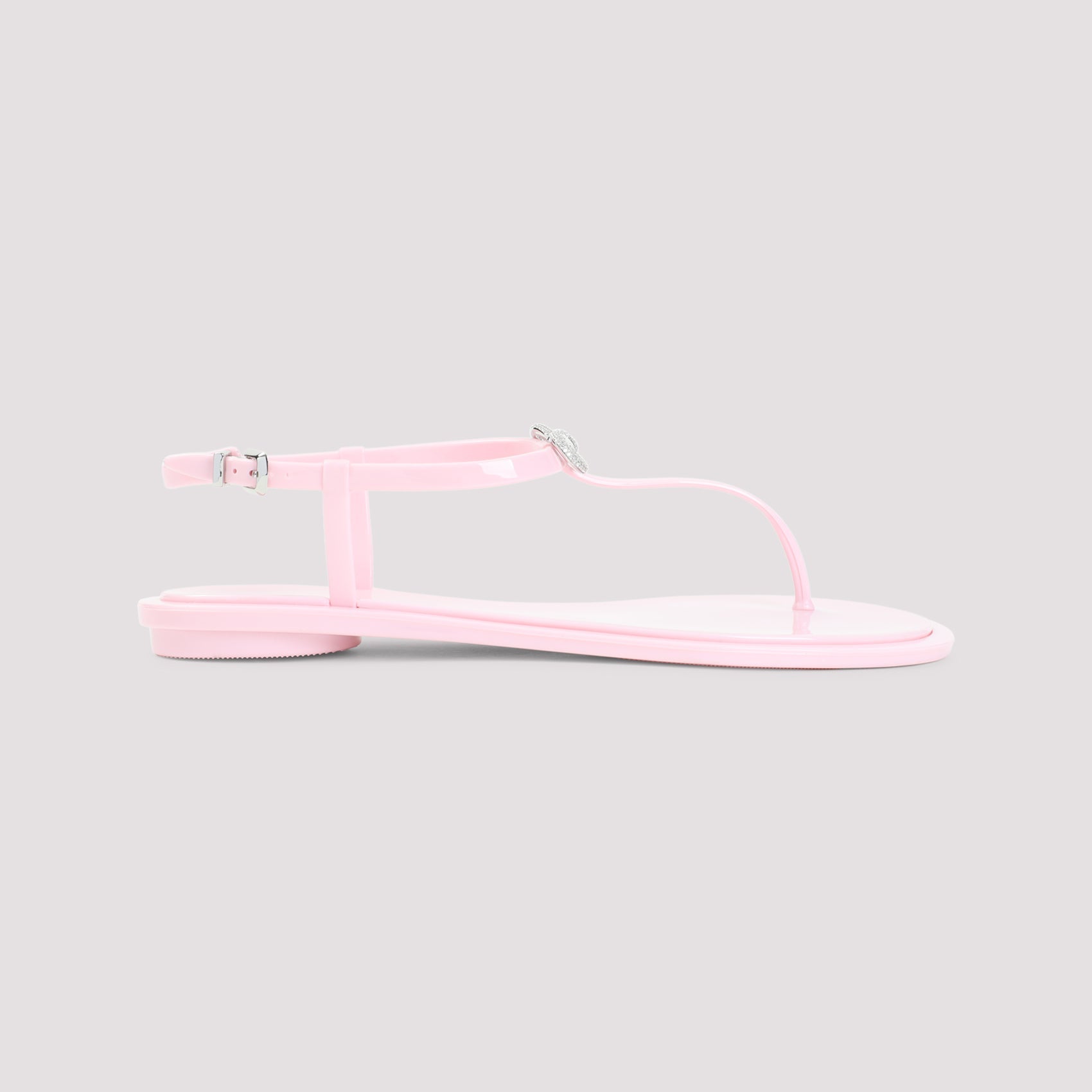 Mach & Double Bow Sandals Pink Purple Pvc