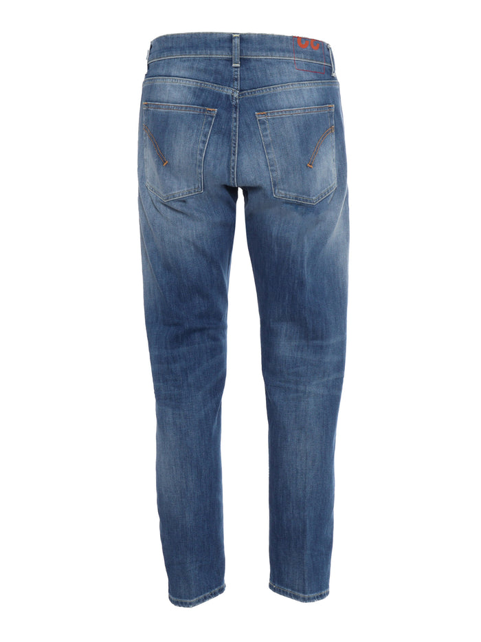 Dian Pants Blue Cotton Elastomultiester Jean