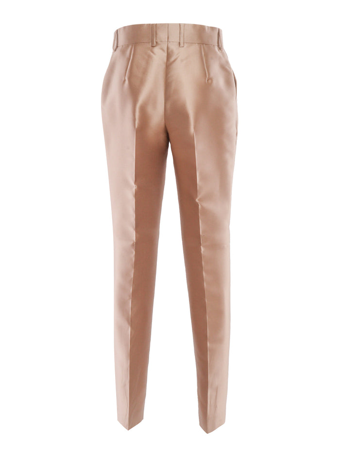 Pants Beige Polyester Silk