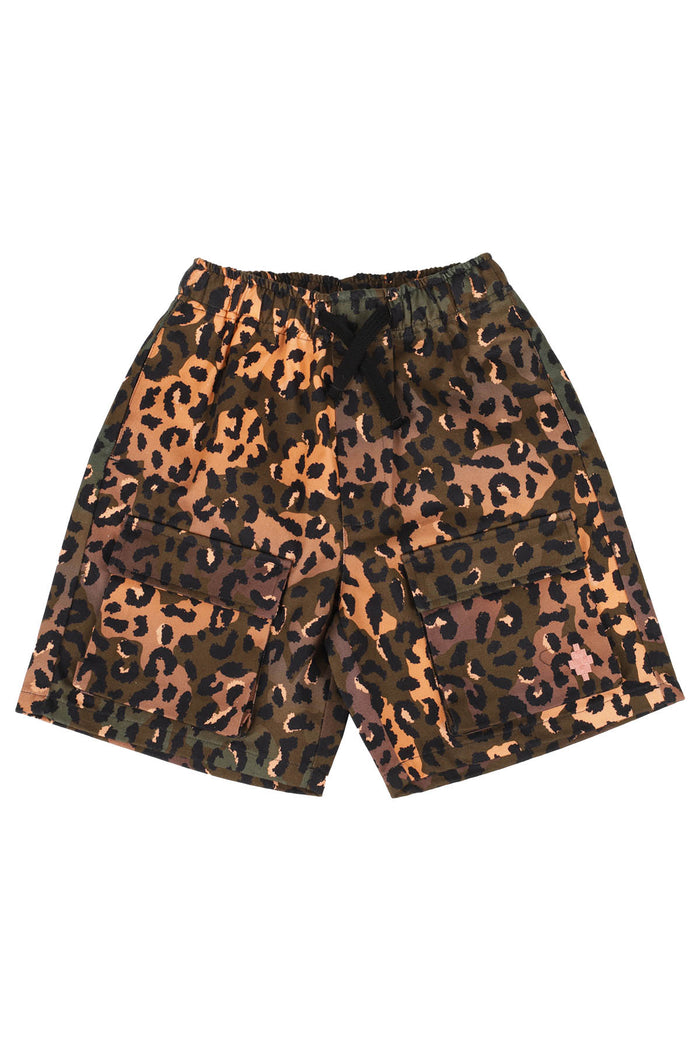 Animalier Cargo Brown Cotone Short