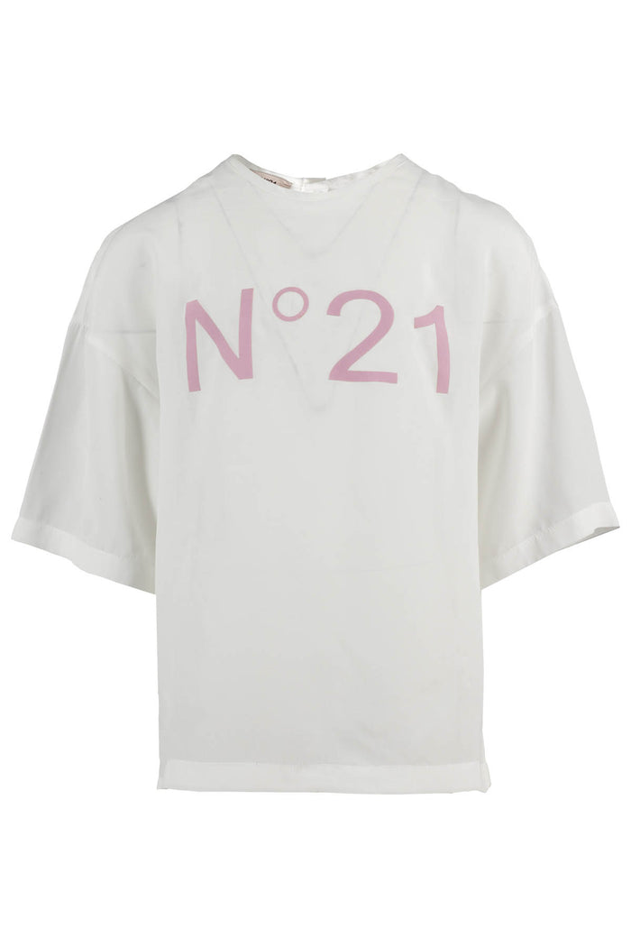 Shirt White Viscosa Camicia