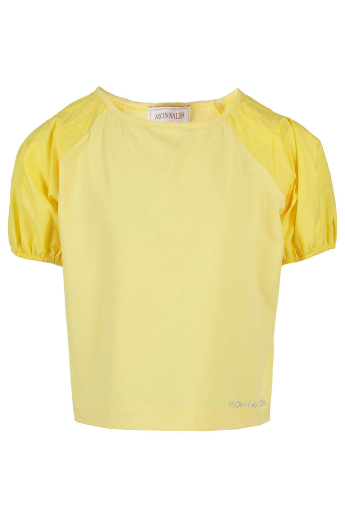 Maniche Popeline Yellow & Orange Cotone Elastan T-shirt