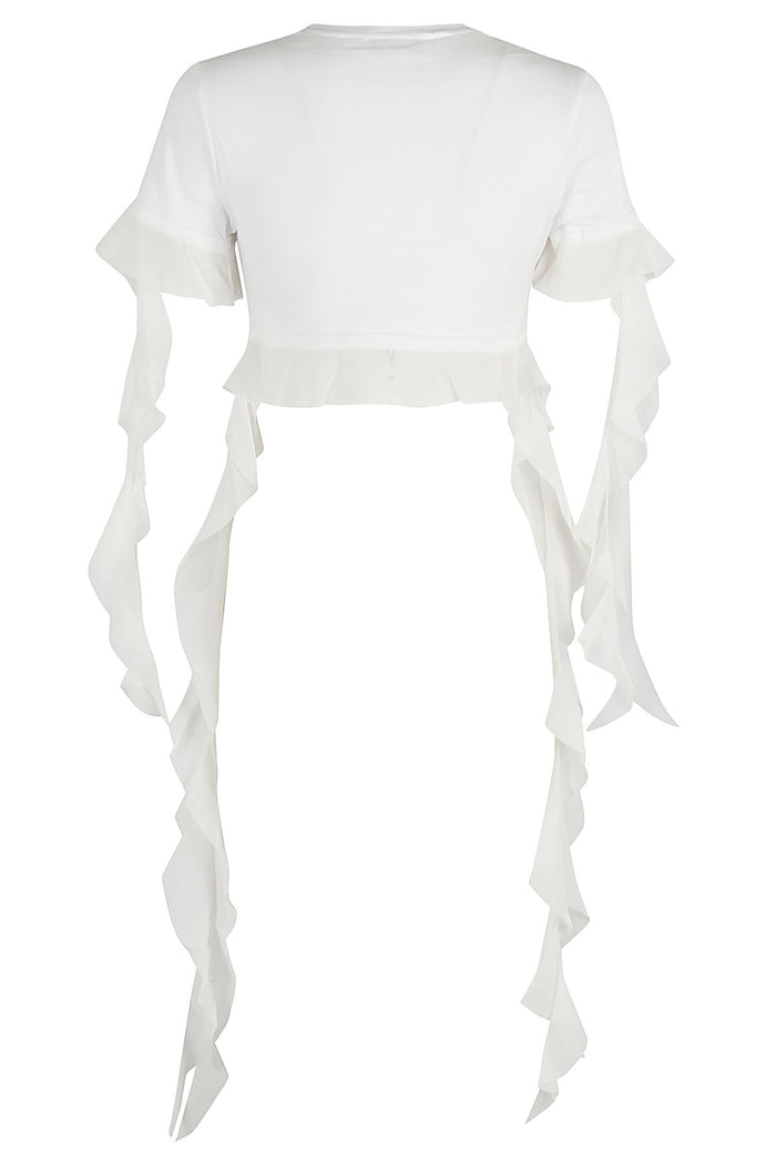 Ruches White Cotone Top