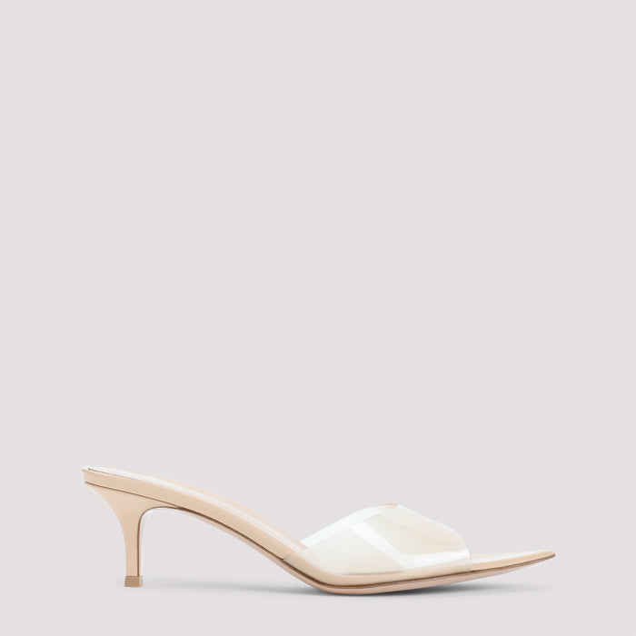 Elle 55 Mules Nude & Neutrals Patent Leather Glass Shoe