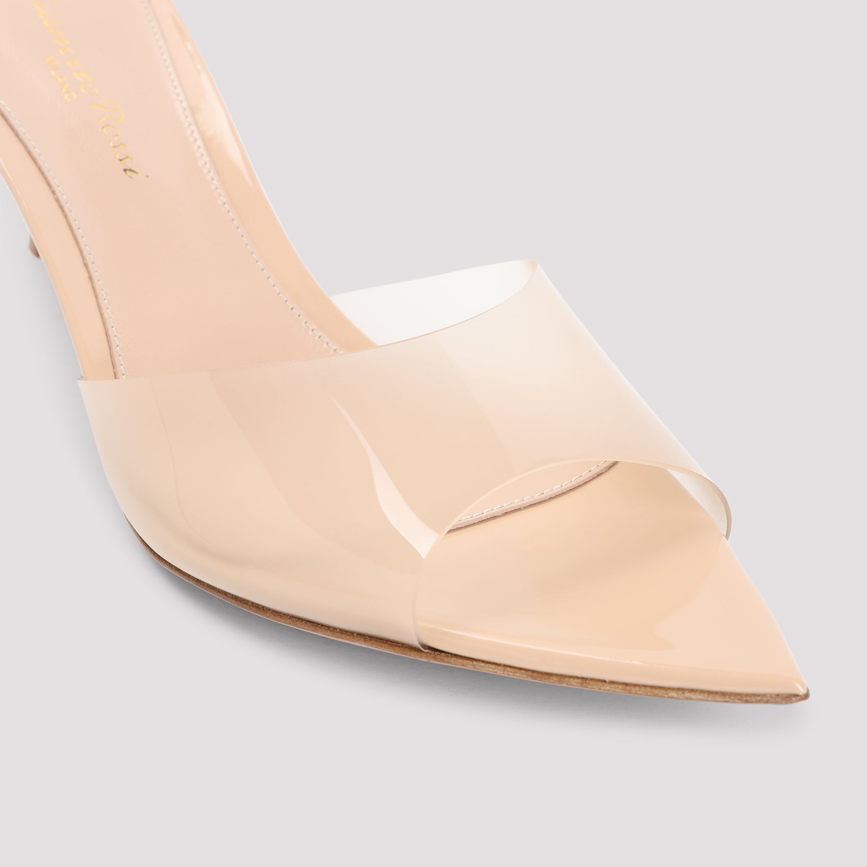 Elle 55 Mules Nude & Neutrals Patent Leather Glass Shoe