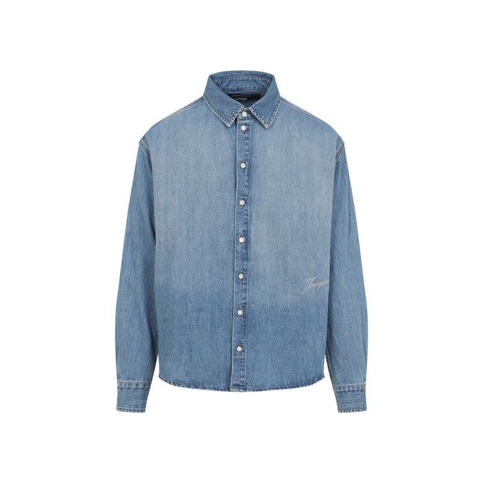 Simon De-nîmes Shirt Blue Cotton
