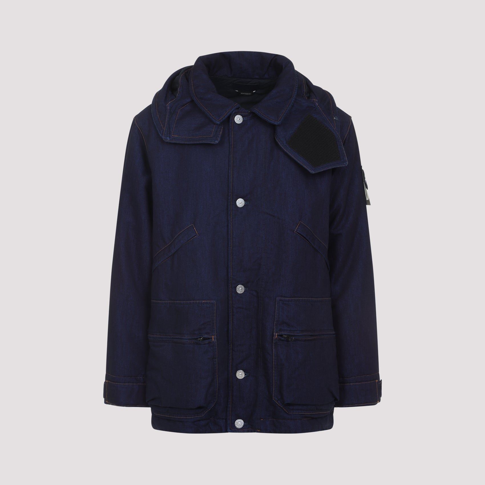 Outerwear Blue Cotton Polypropylene Jacket