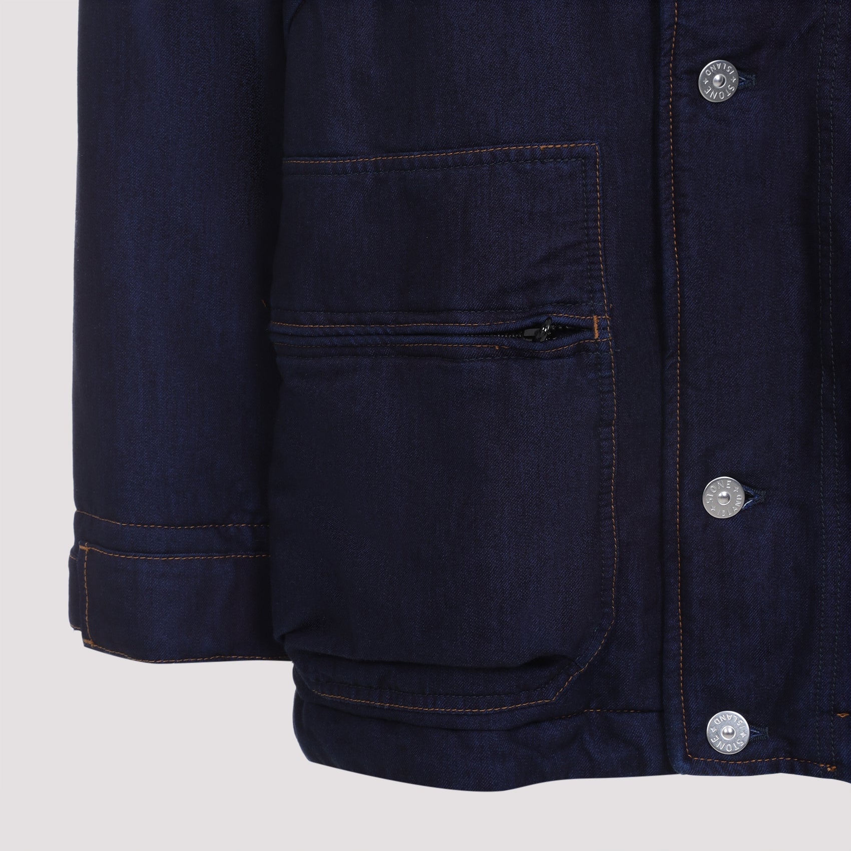 Outerwear Blue Cotton Polypropylene Jacket