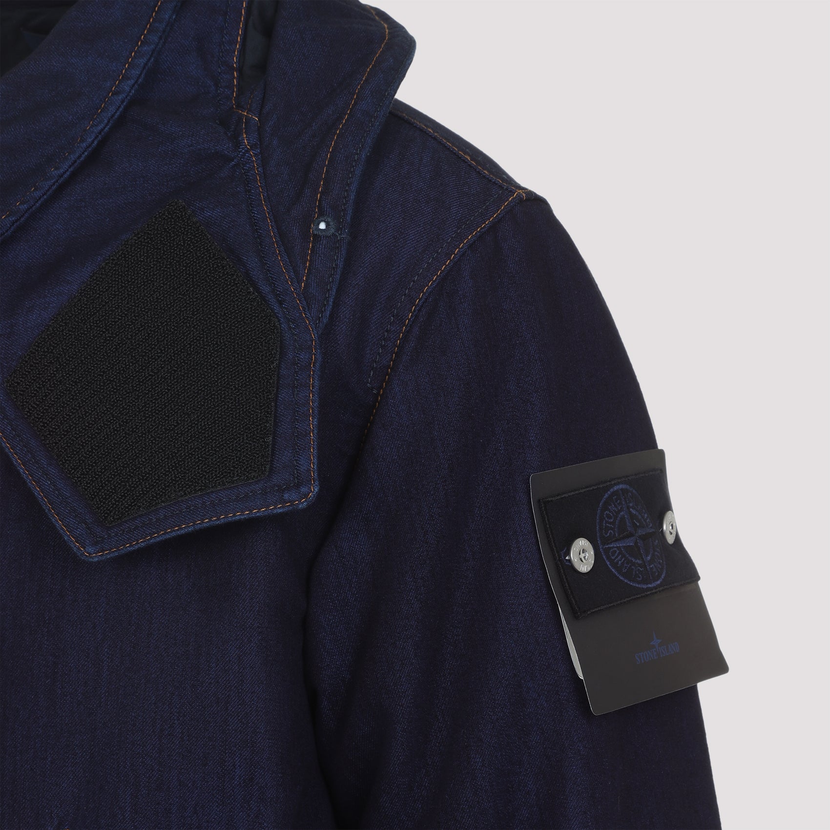 Outerwear Blue Cotton Polypropylene Jacket