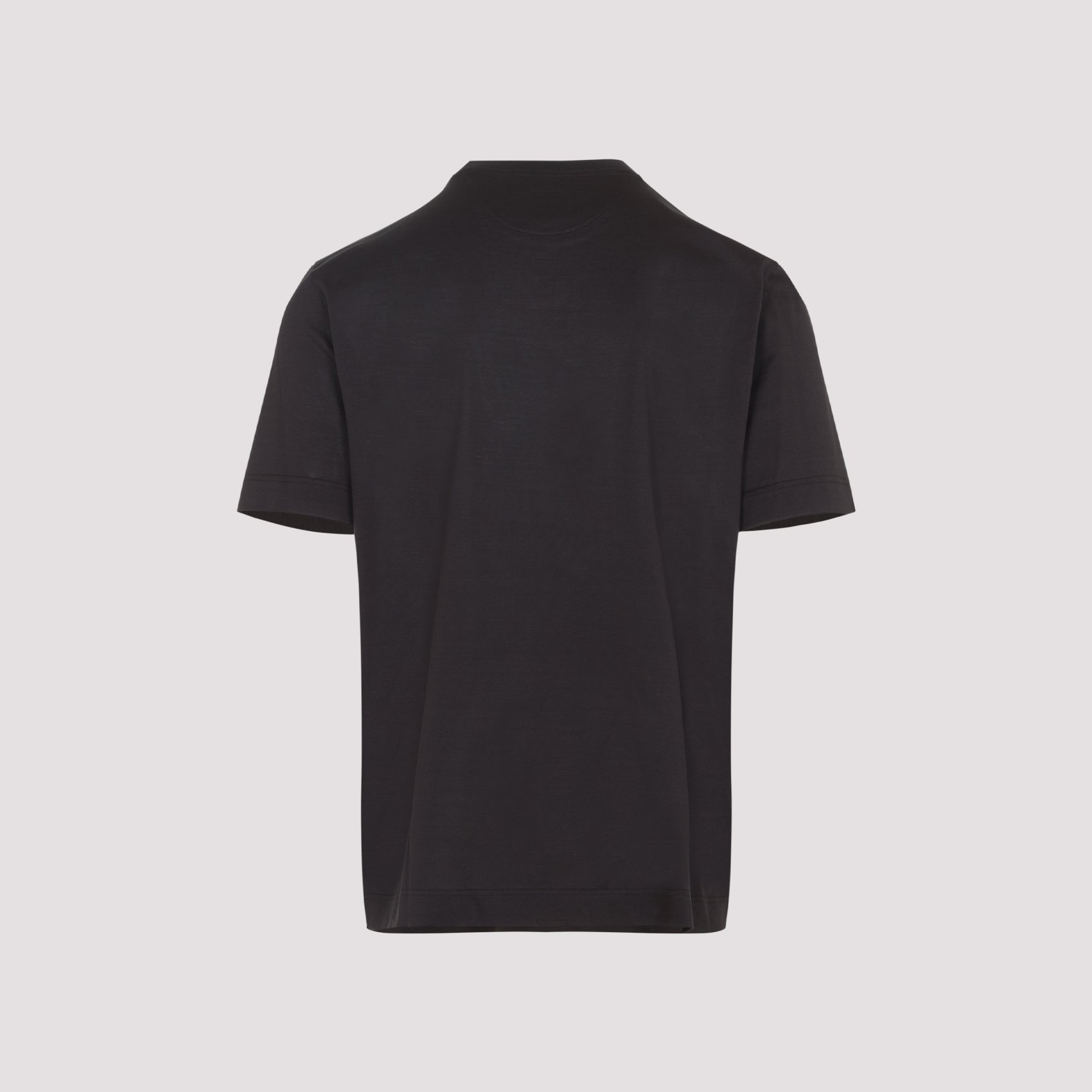 Stripe Tape Detail T-shirt Brown Cotton Tshirt