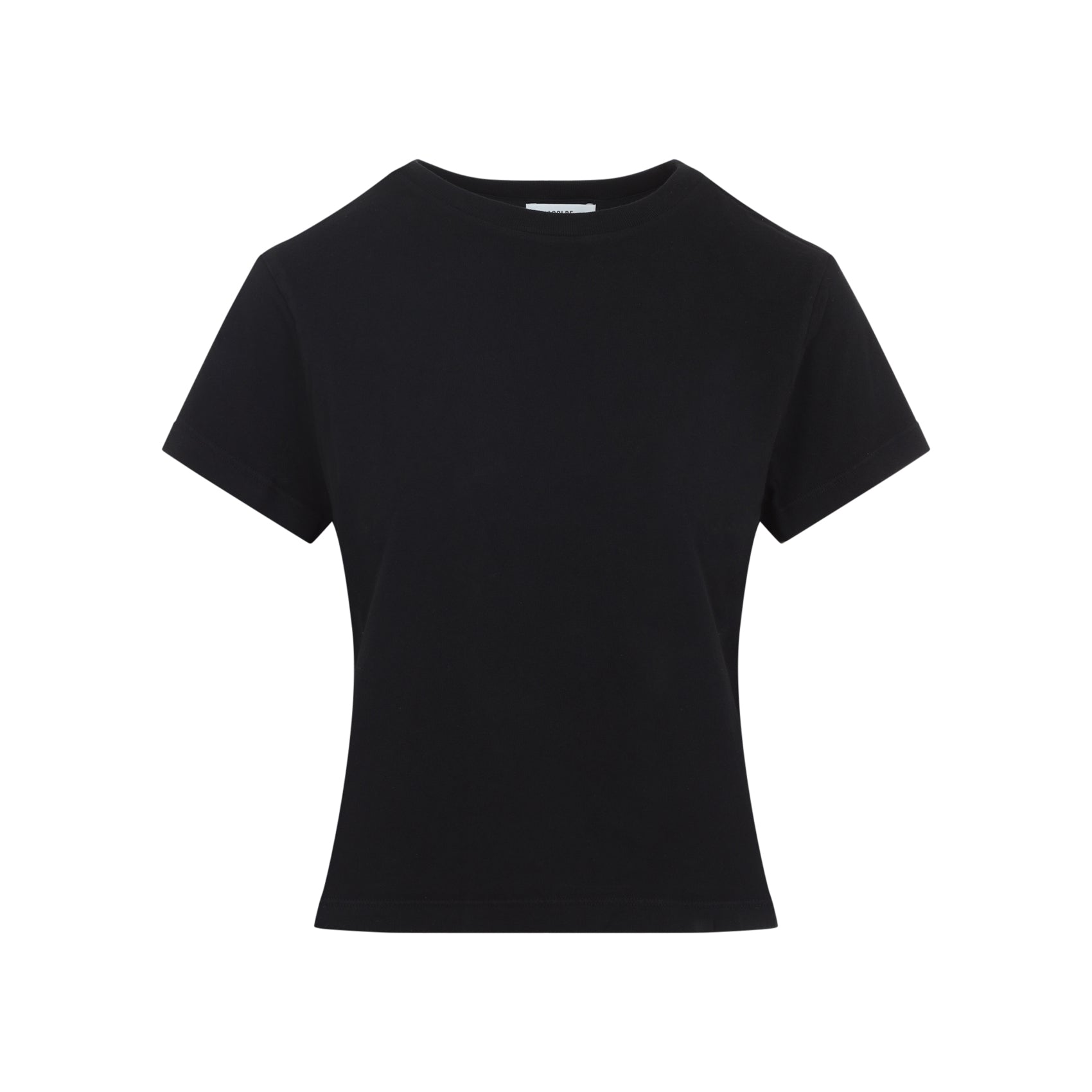 Adine Shrunken T-shirt Black Regenerative Cotton Tshirt