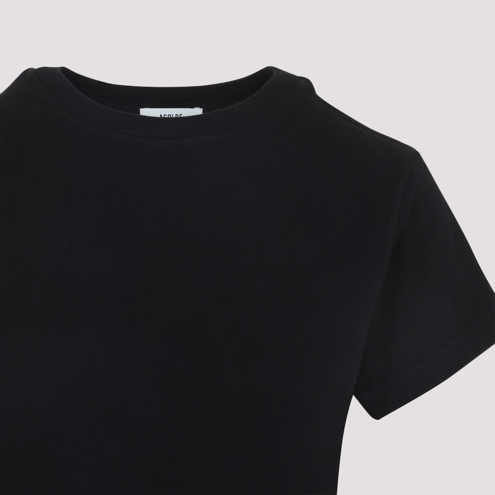 Adine Shrunken T-shirt Black Regenerative Cotton Tshirt