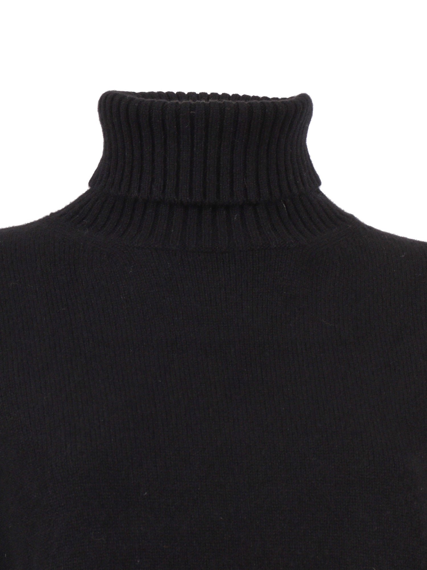 Regular Fit Turtleneck Sweater Black Cashmere Wool