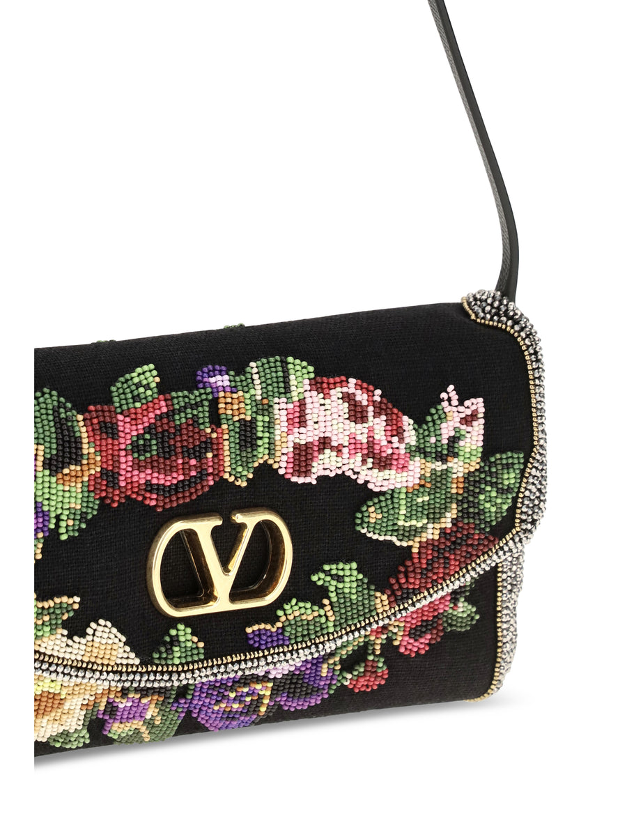 Shoulder Bag Devain Multicolour-Black Multicolour/black Silk Satin