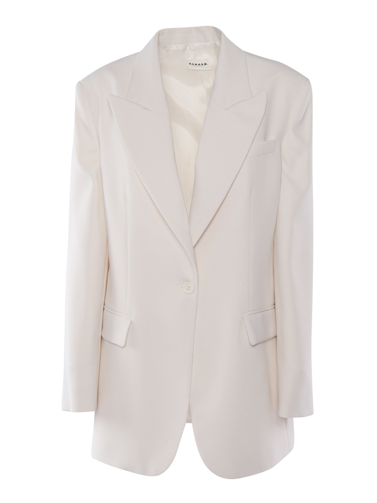 Cream colored blazer White Polyester Jacket