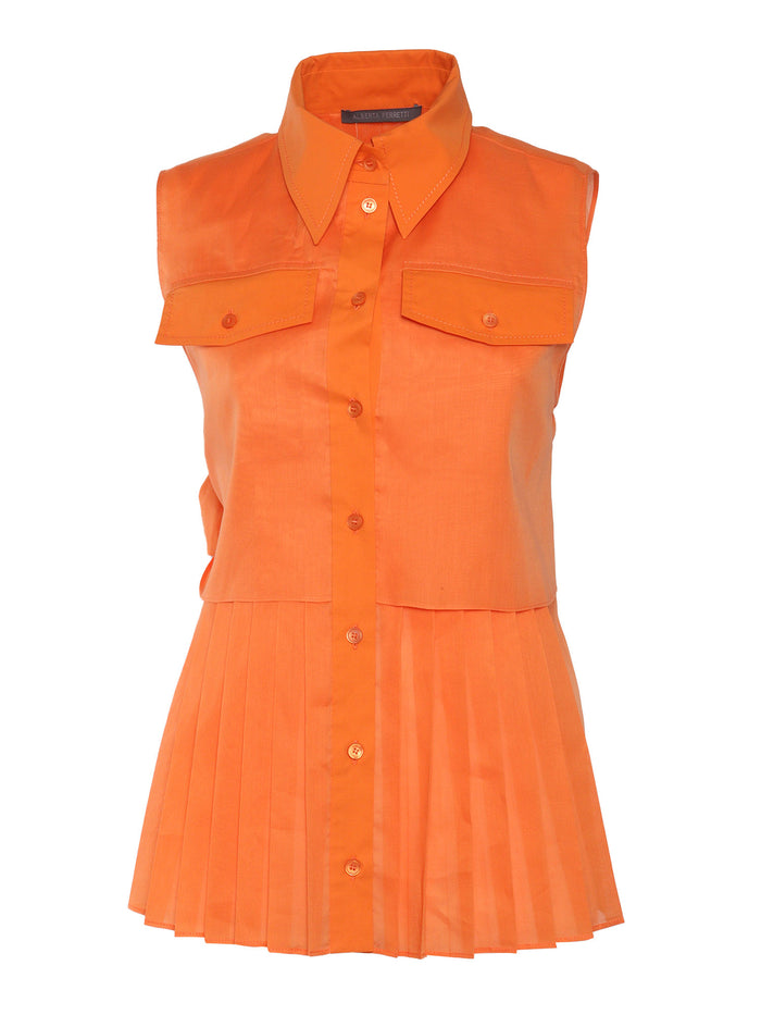 Orange shirt Cotton