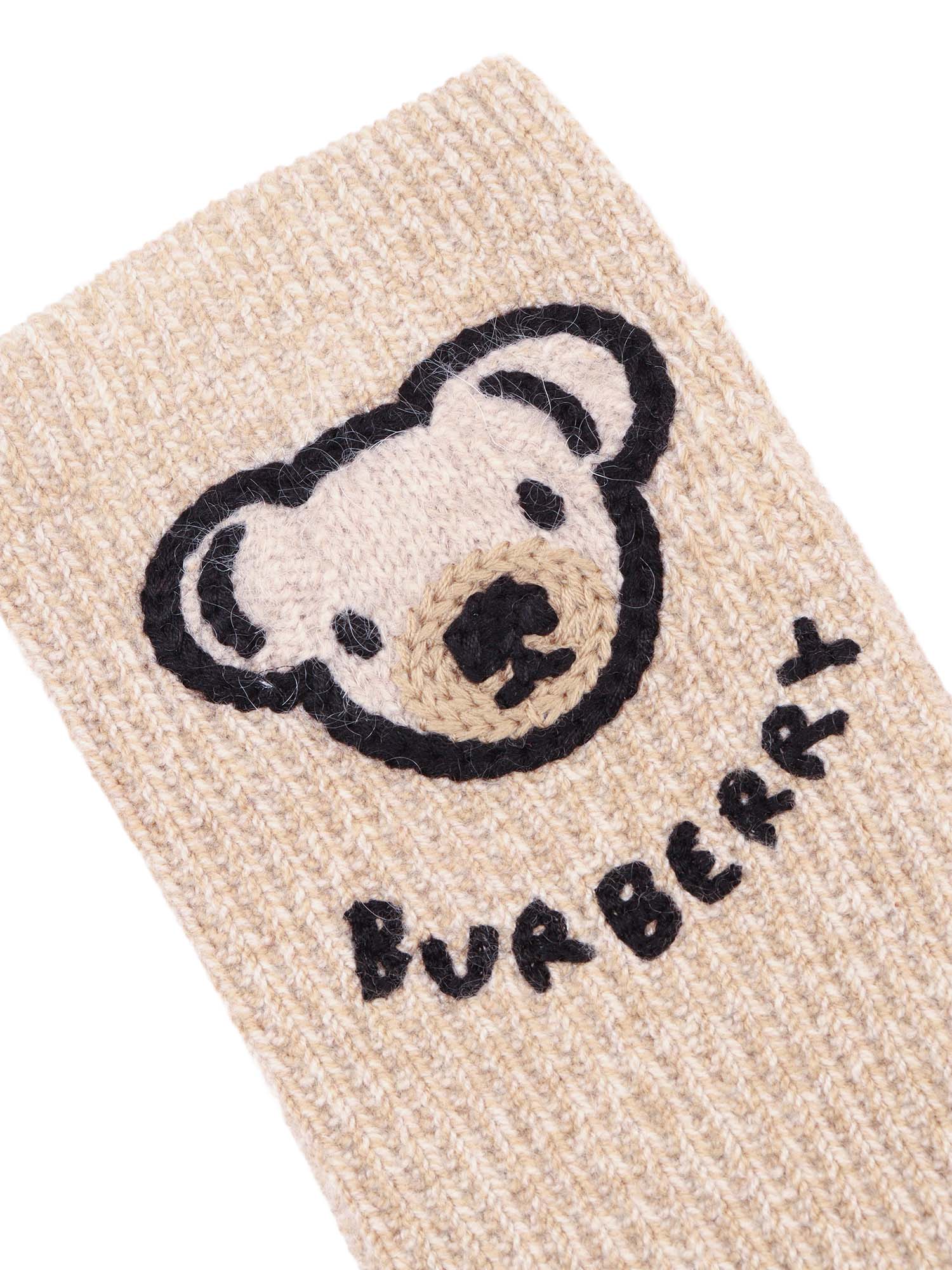 Kid Hosiery Beige Wool Cashmere Mohair Elastane Socks