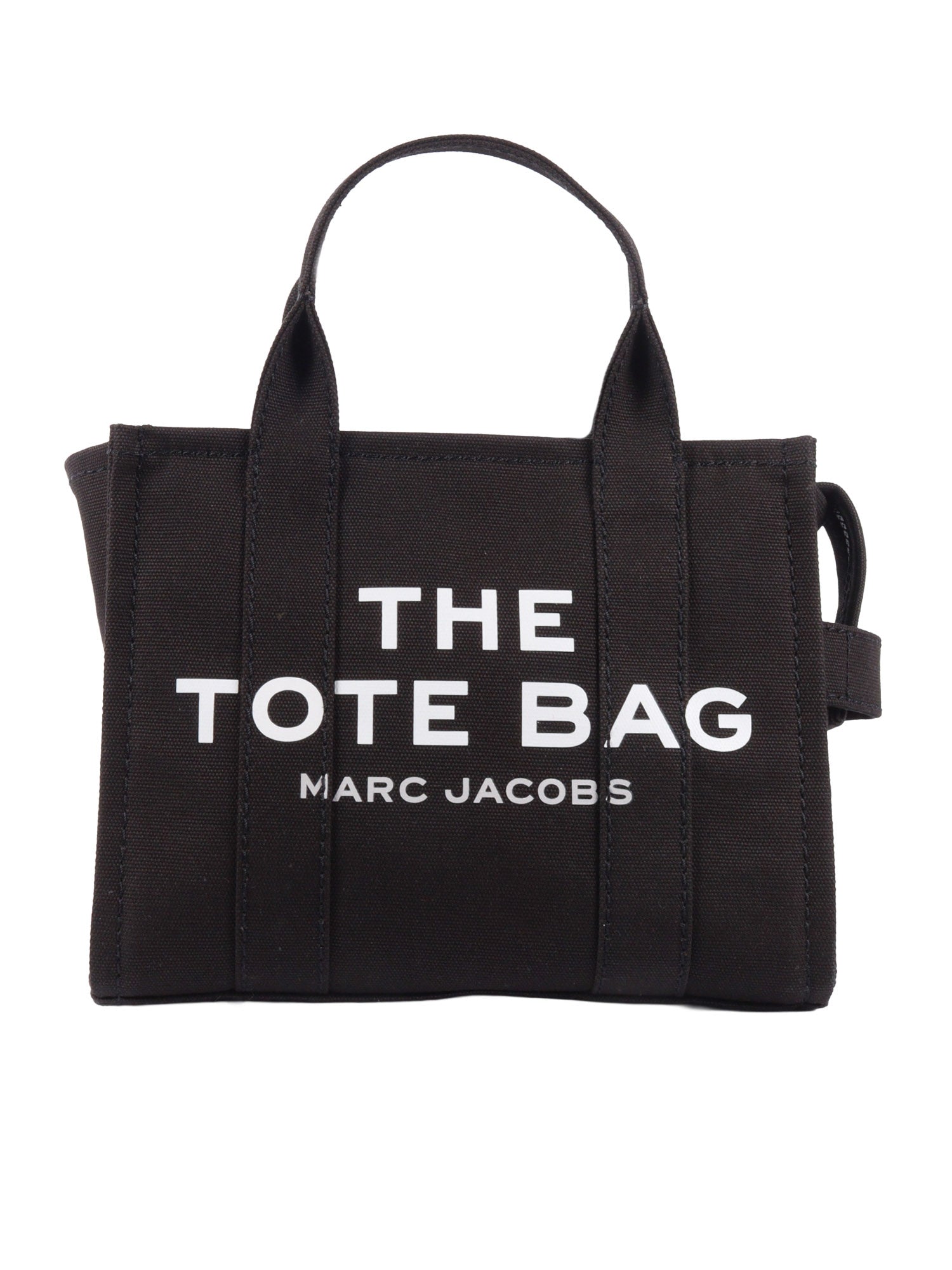 THE SMALL TOTE Black Cotton Handbag