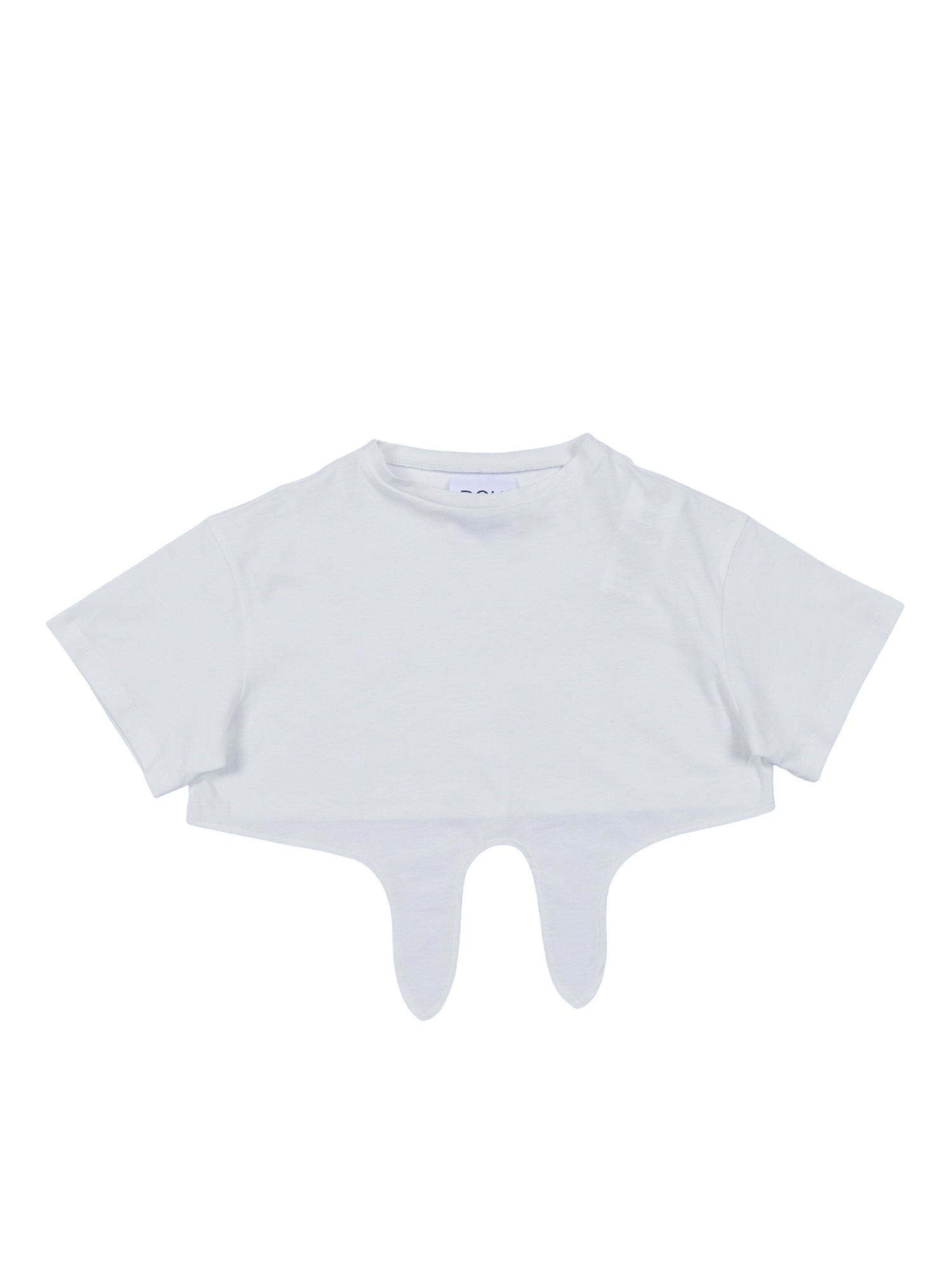 T-SHIRT-TOP White Cotton Elastane Short Sleeves T-shirt