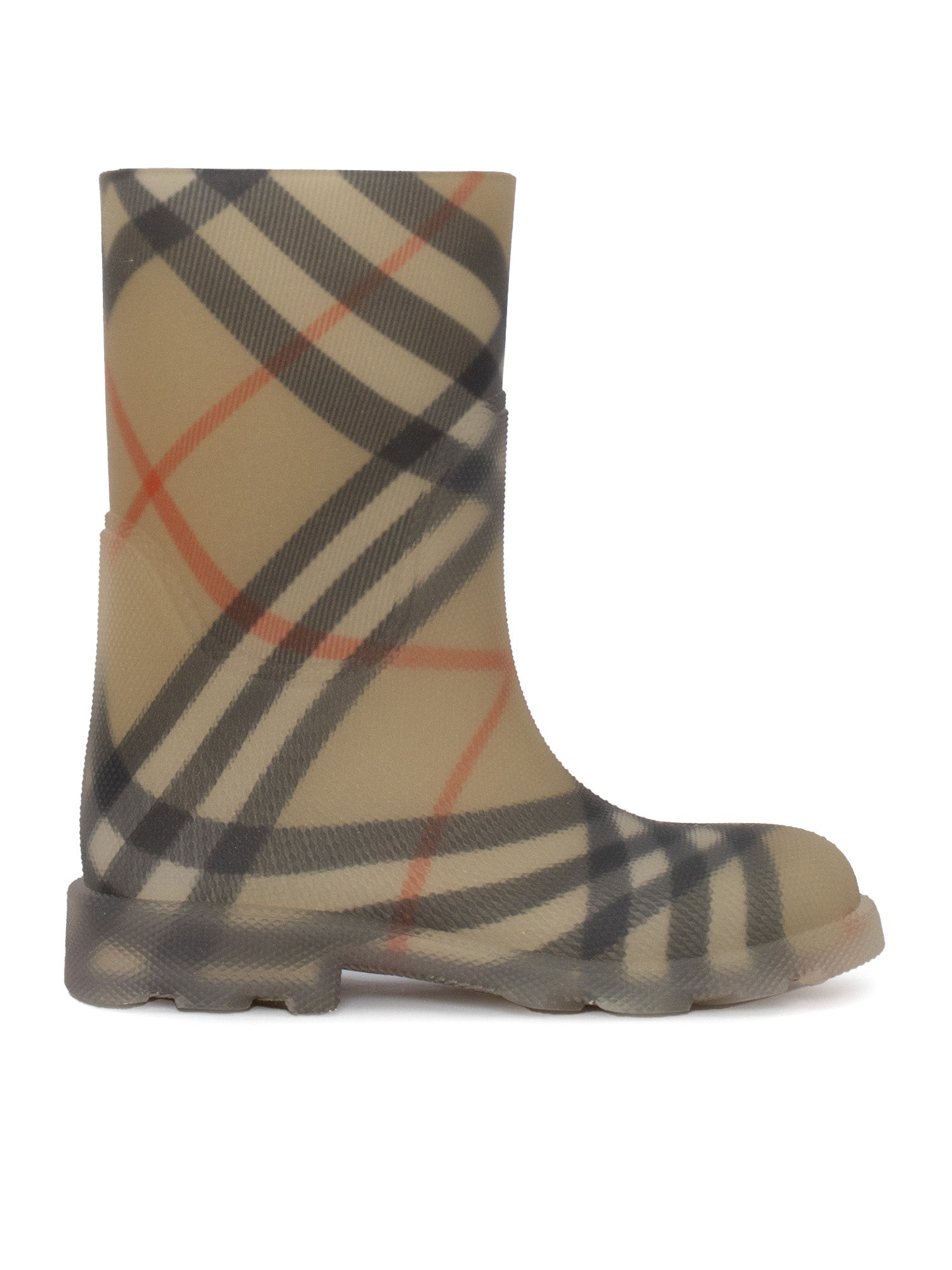 Kid Boots Beige Synthetic Rubber Booties