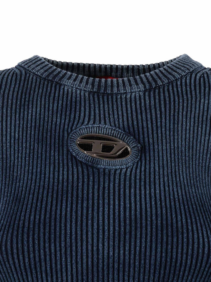 Knitwear Tops Blue Cotton Top