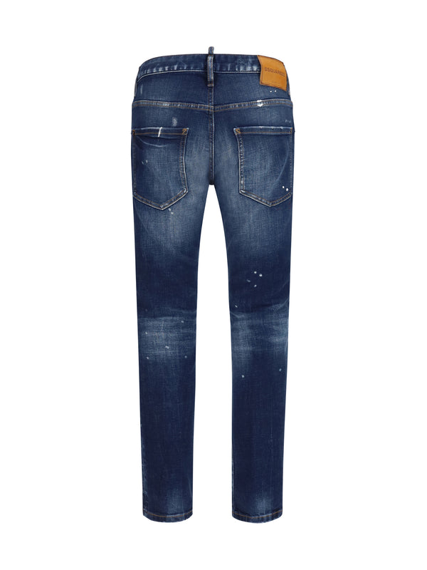 Skater Jeans Navy Blue Cotton