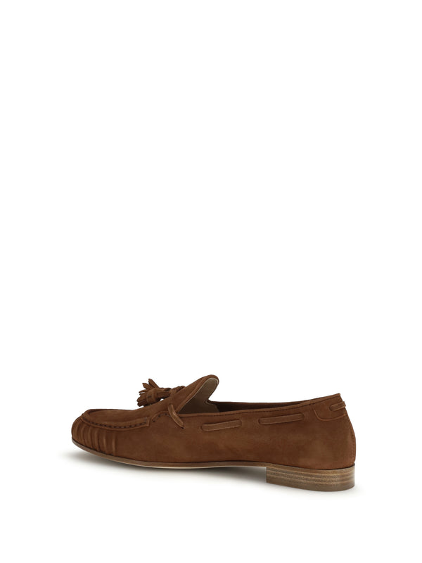 Suede Loafers Brera Almond Calf Leather