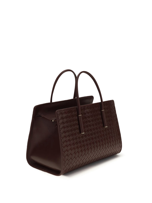 Tote Bag Barbara Deep Mahogany Leather Mahogany/brass Lamb (ovis Aries) Shoulder