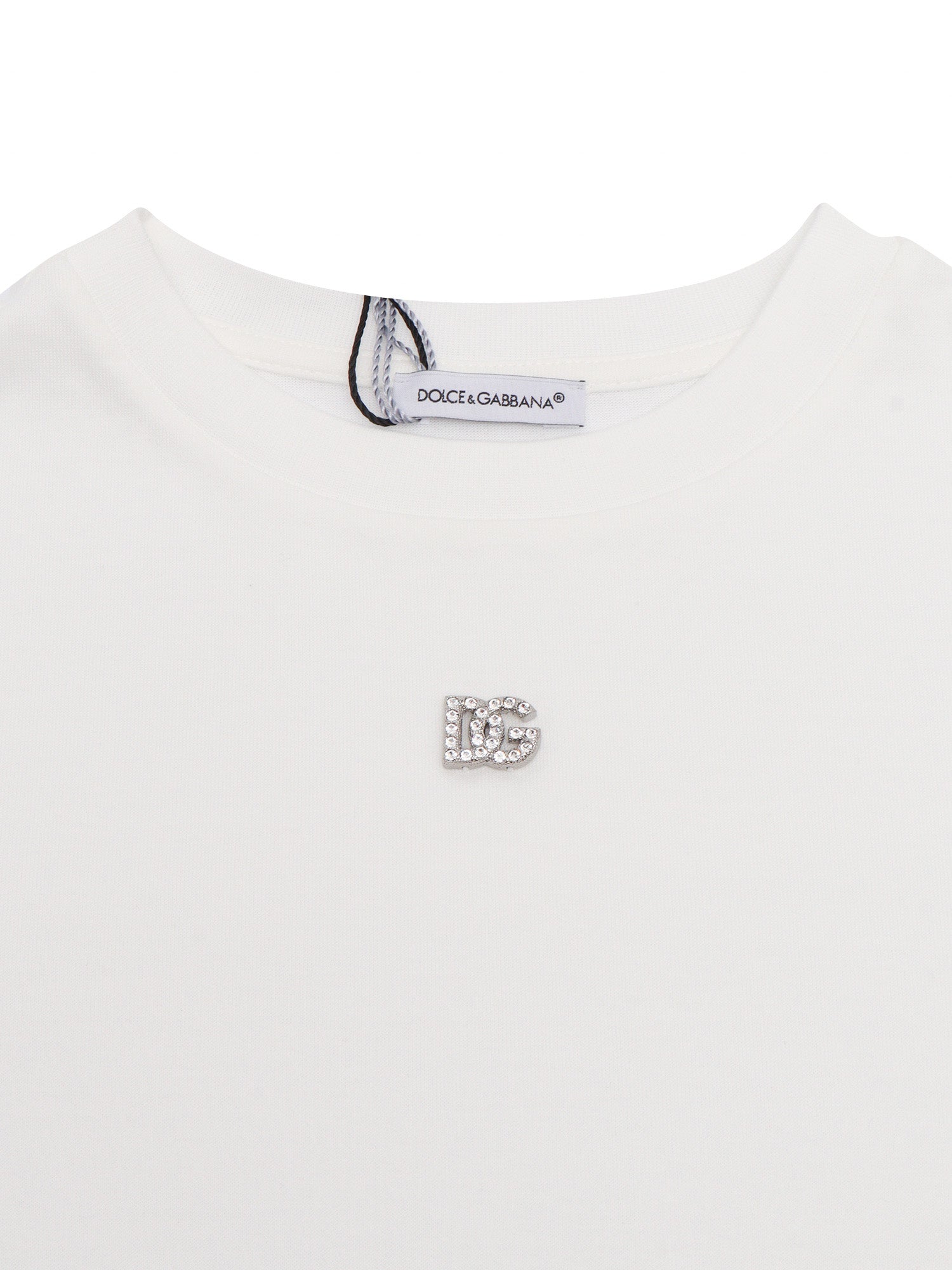 T-Shirt White Cotton Short Sleeves