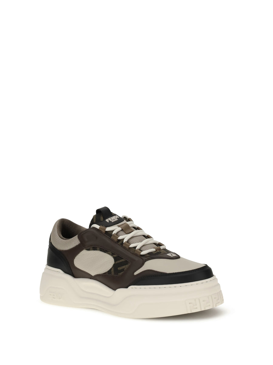Sneakers Ff Leather Black-Cream-Beige Black/cream/beige Trainers