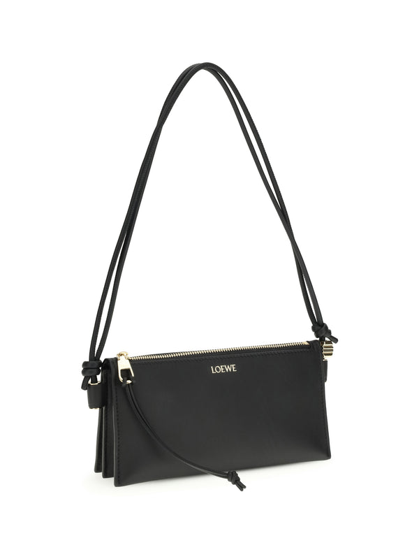 Clutch Bag Joya Black Calfskin Calf Leather Shoulder
