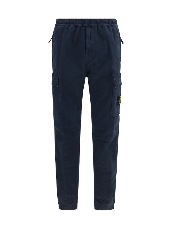 Stone Island 97% Cotton cargo pants in navy
