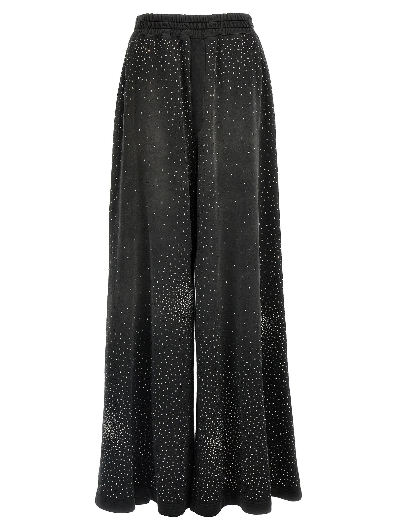 Rhinestone joggers Black Cotton Pant
