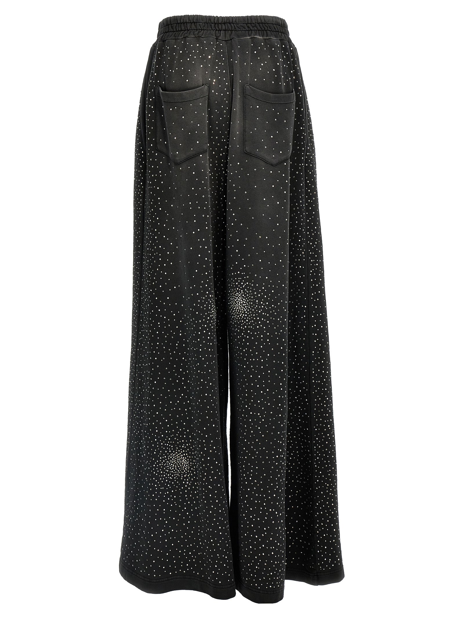 Rhinestone joggers Black Cotton Pant