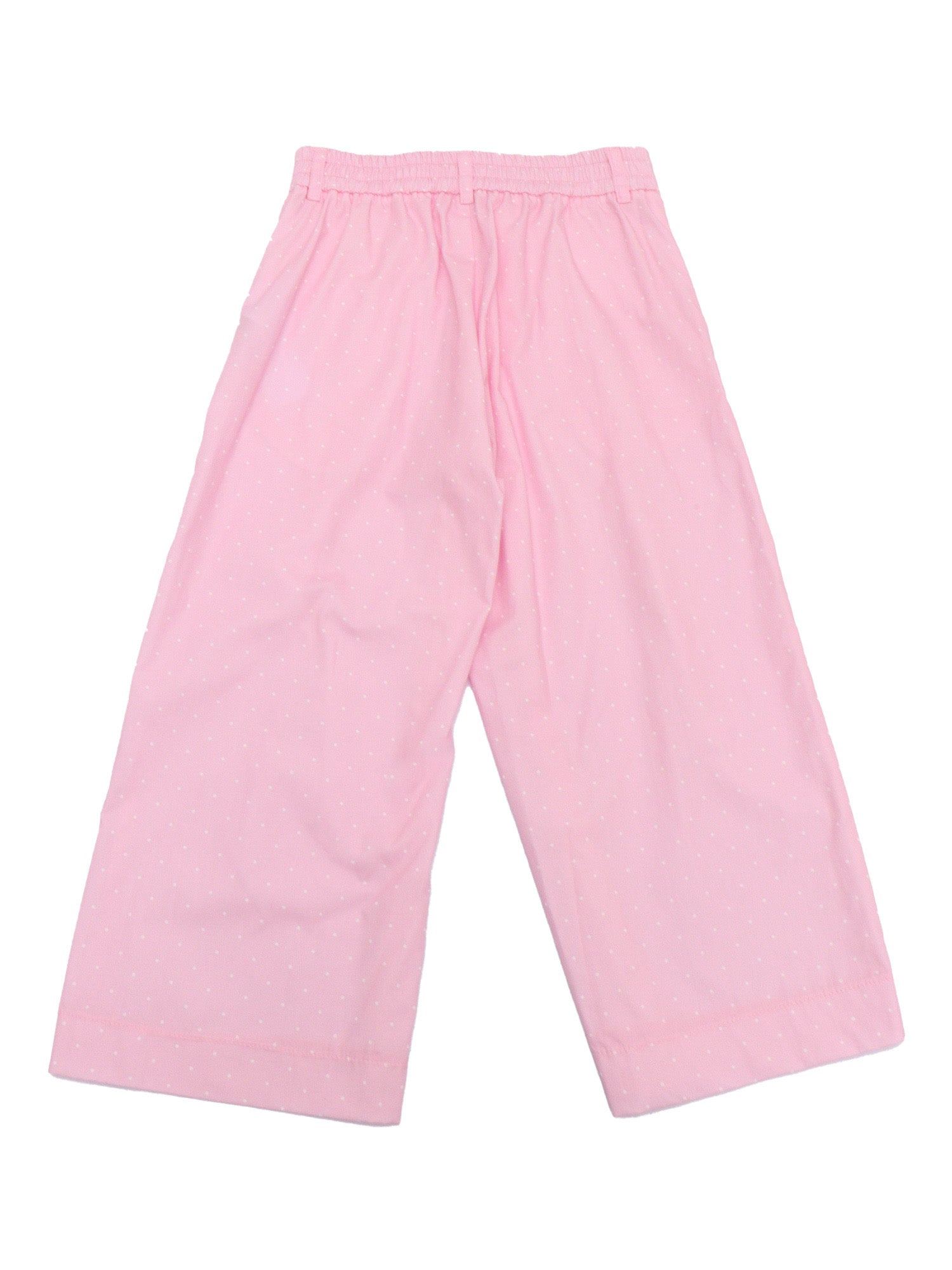 CROPPED POPELINE PANTS Pink Cotton Lining
