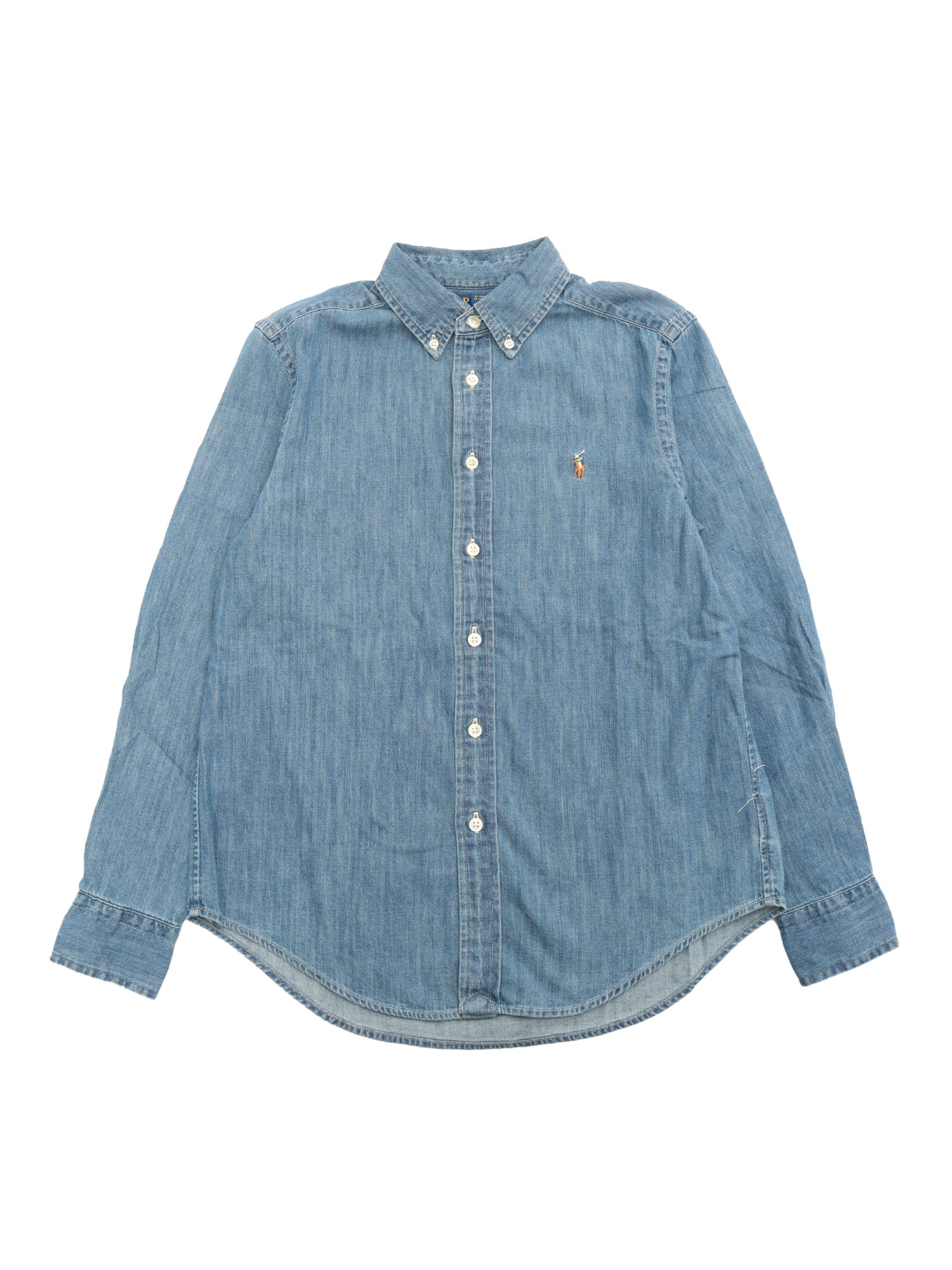 LS BD-TOPS-SHIRT Blue Cotton