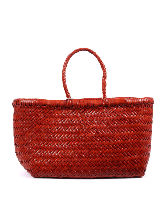 BAMBOO TRIPLE JUMP SMALL Orange Calf Leather Handbag