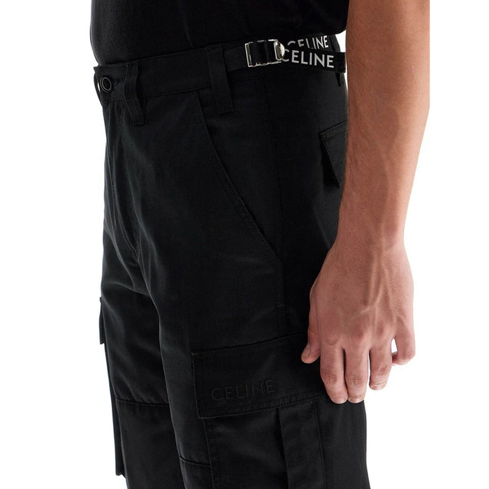 Céline Cargo Pants Black Cotton Polyester
