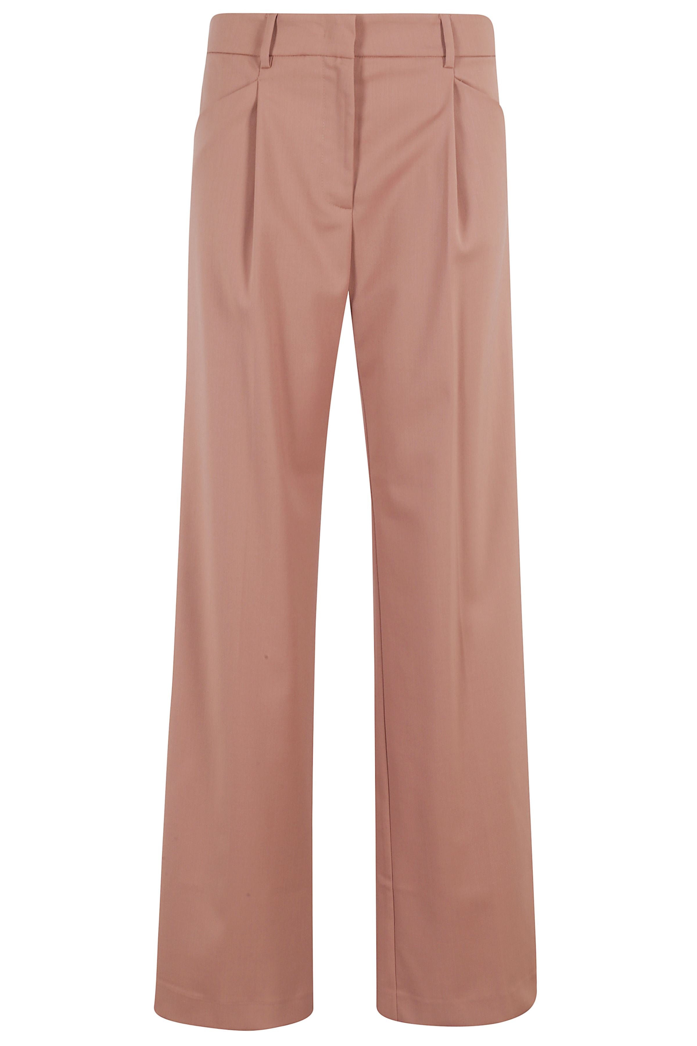 Vissia Pink & Purple Poliestere Lana Elastan Pantaloni