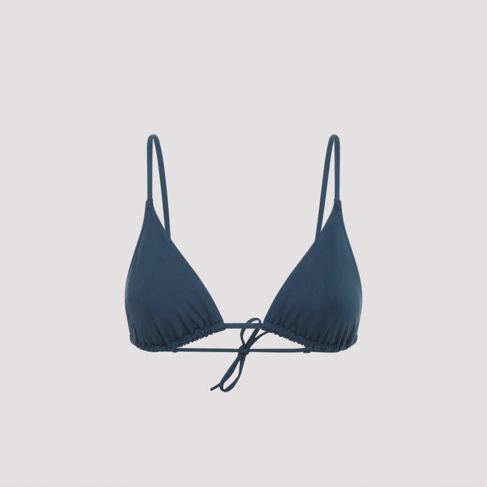 Mouna Bikini Top Blue Polyamide Elastane Swimwear