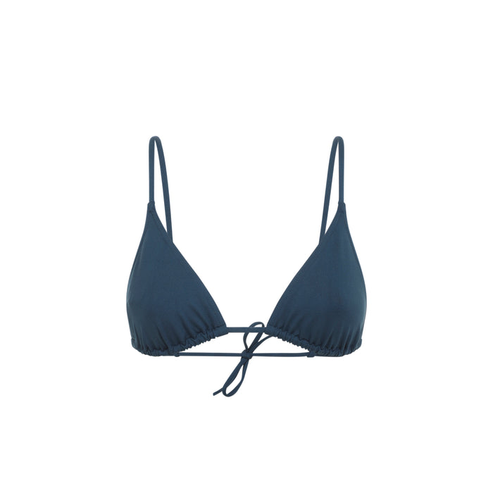 Mouna Bikini Top Blue Polyamide Elastane Swimwear