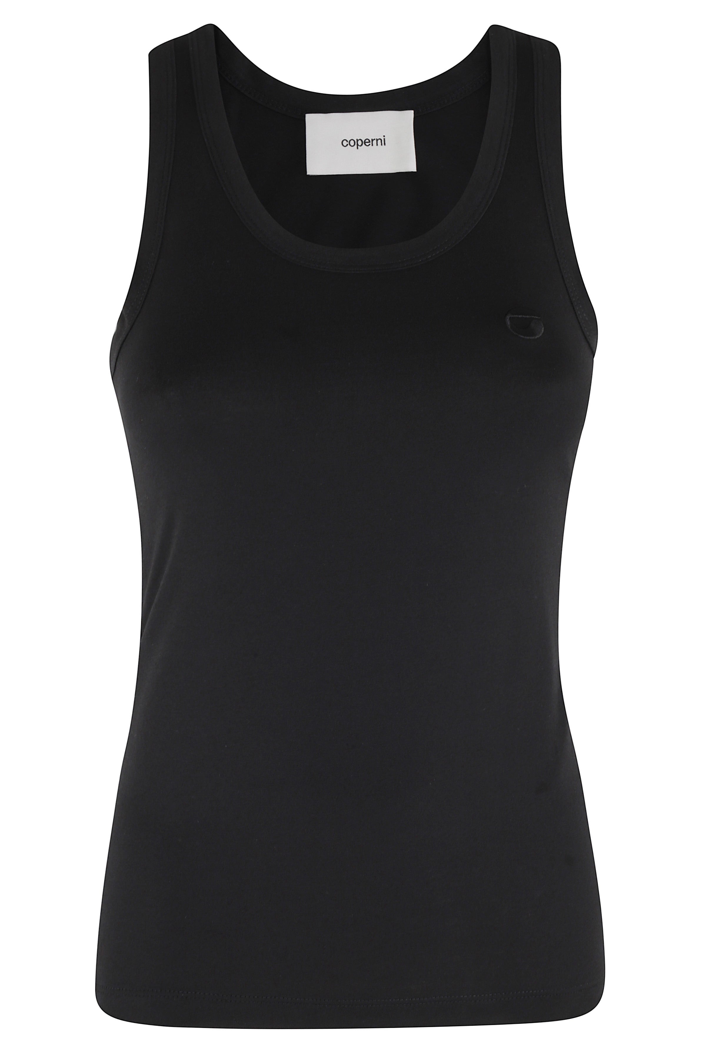 Lightweight Logo Tank Top Black Cotton Modal