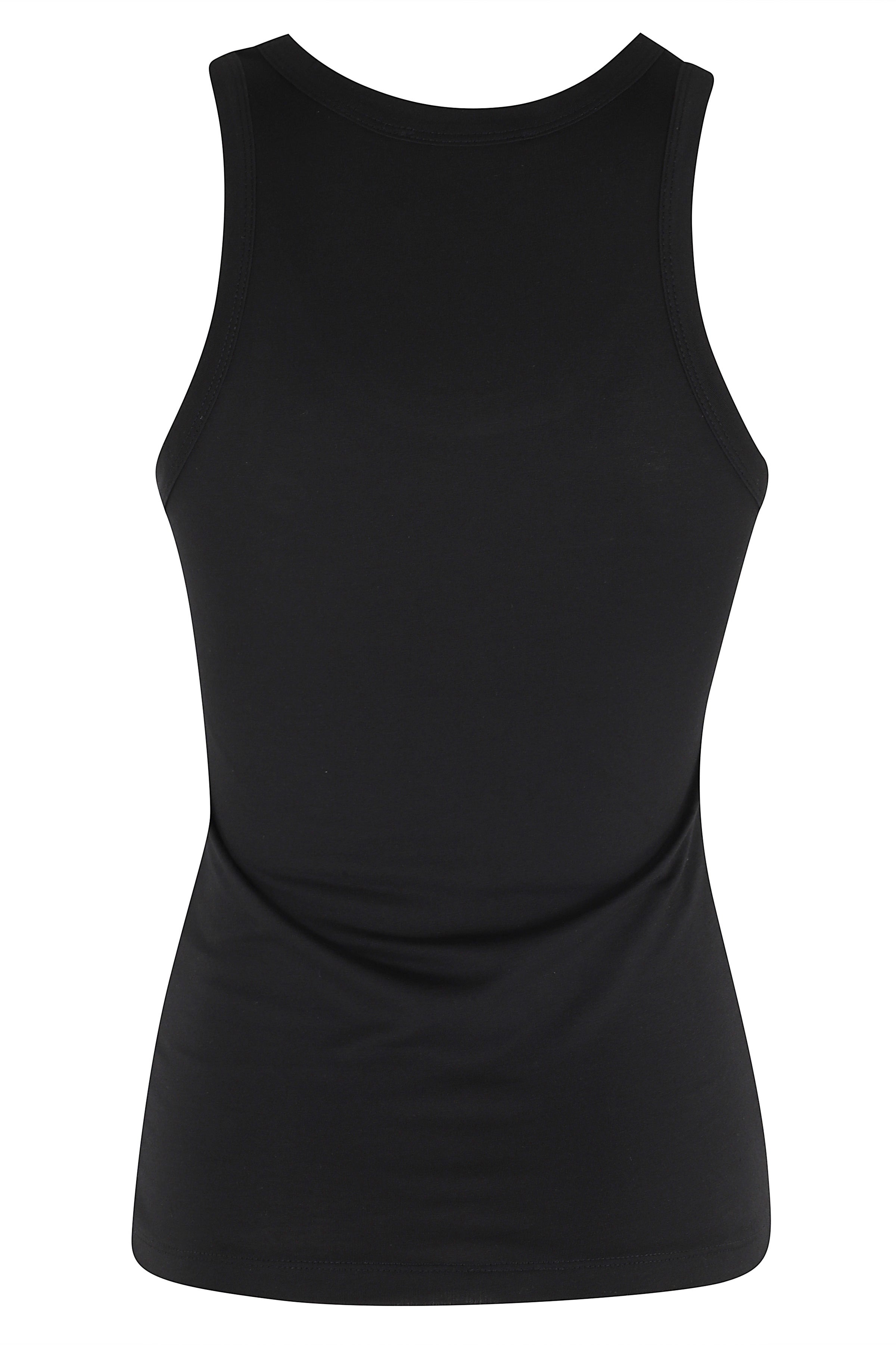 Lightweight Logo Tank Top Black Cotton Modal