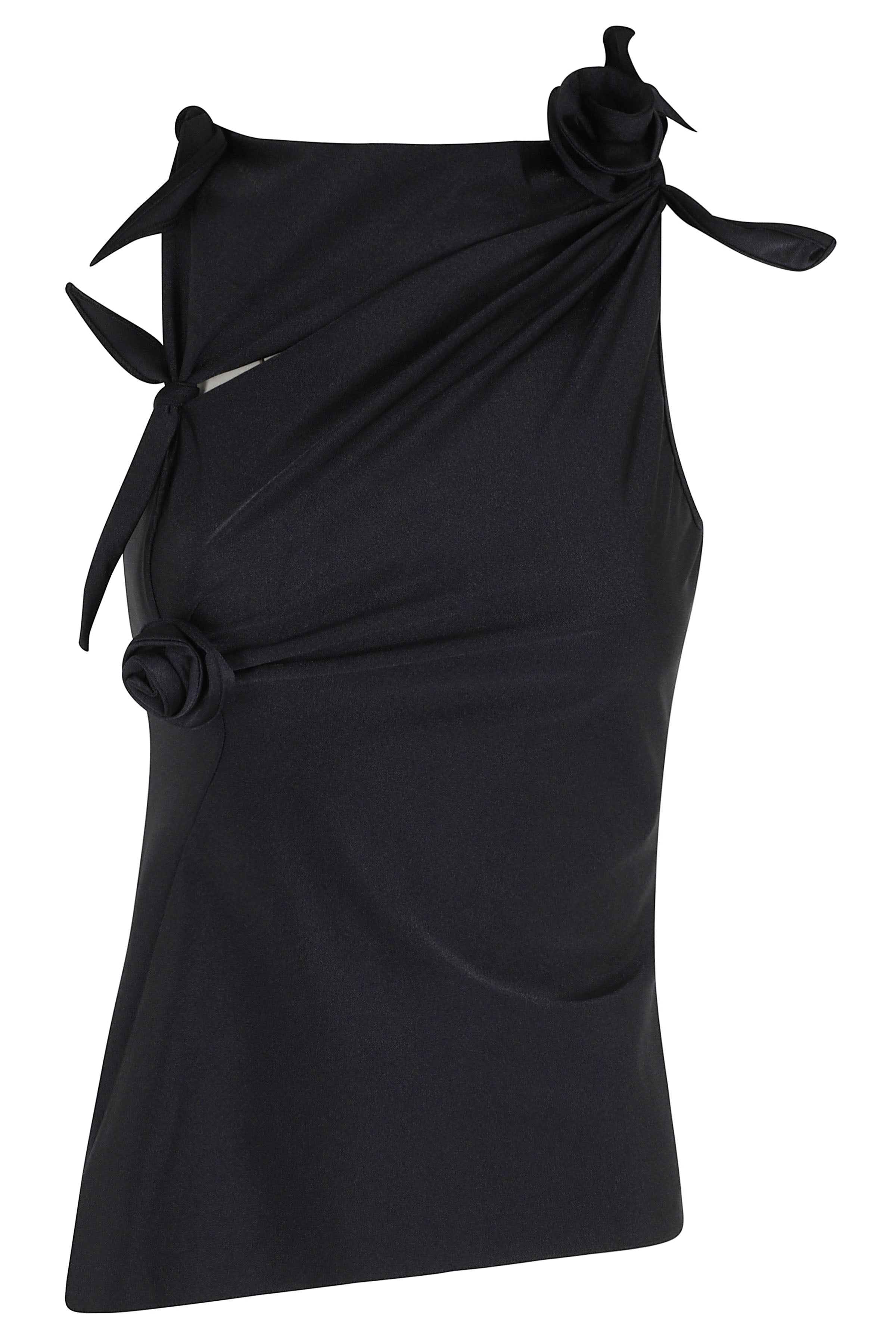 Flower Top Black Poliammide