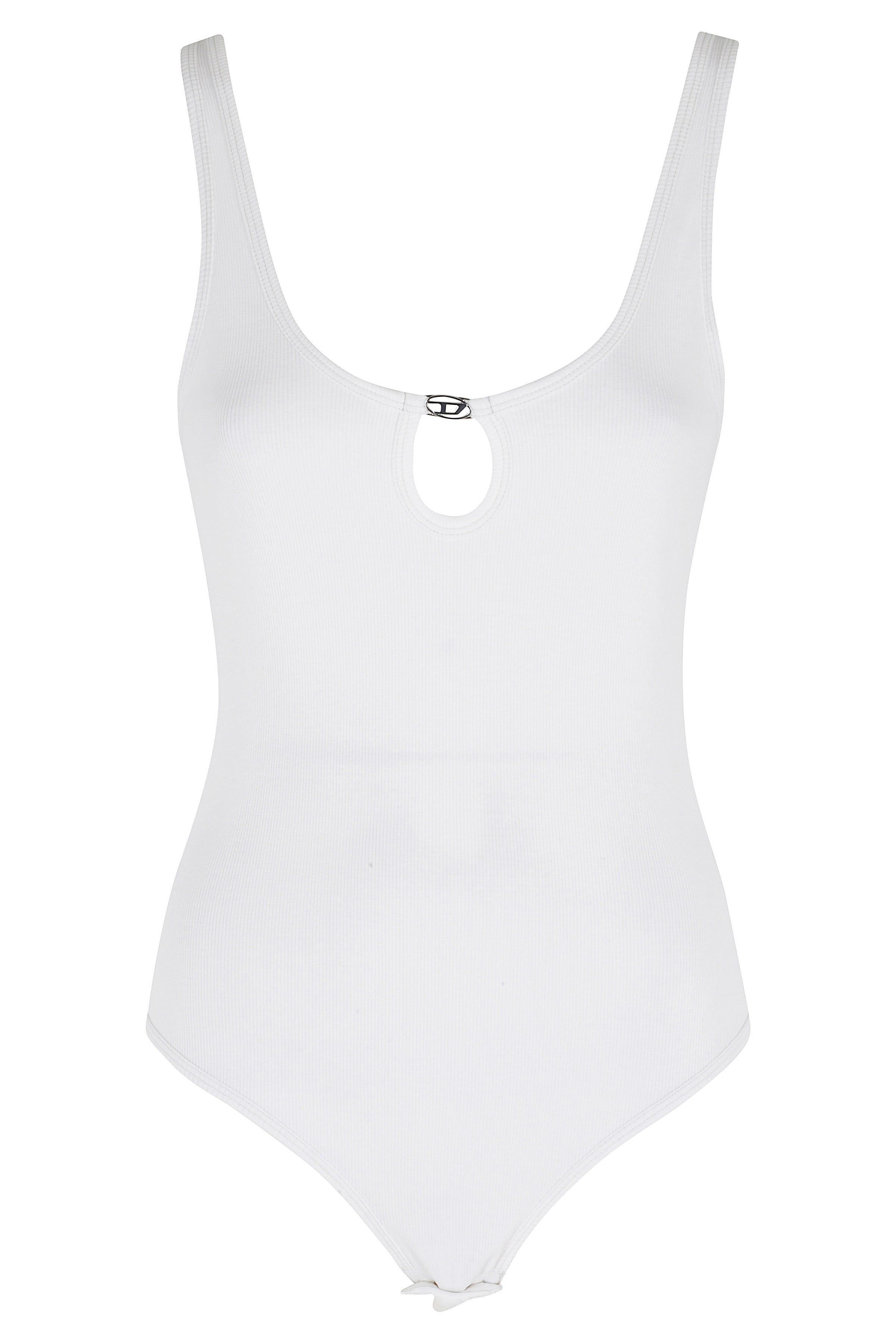 Maura Dnm White Cotone Elastan Body