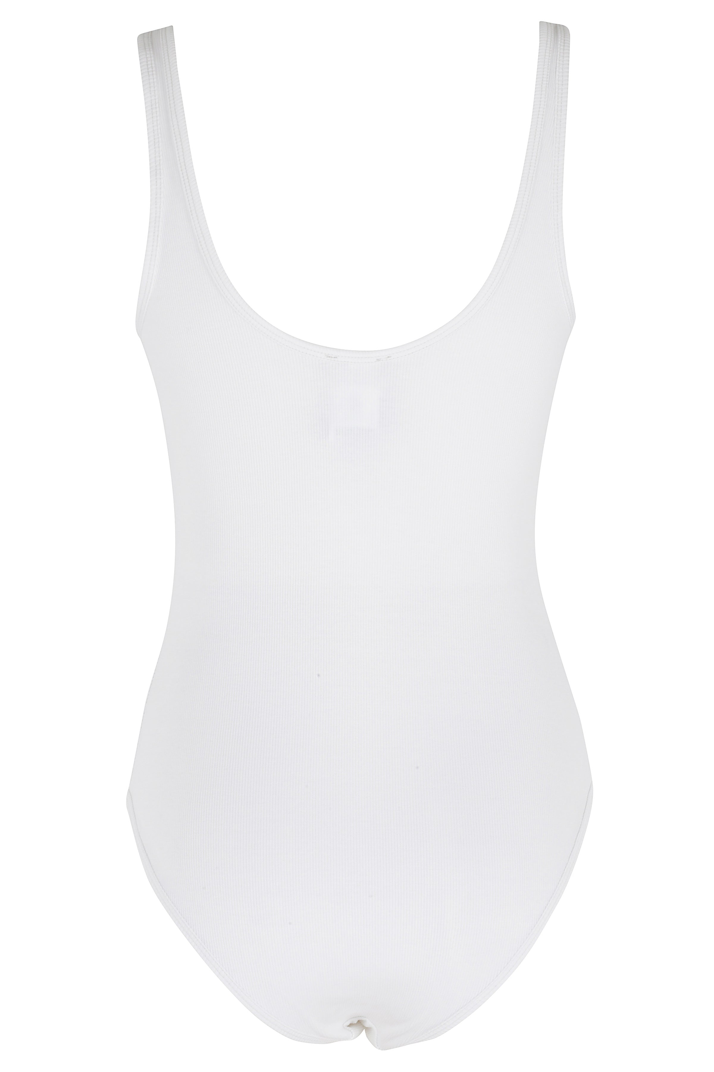 Maura Dnm White Cotone Elastan Body