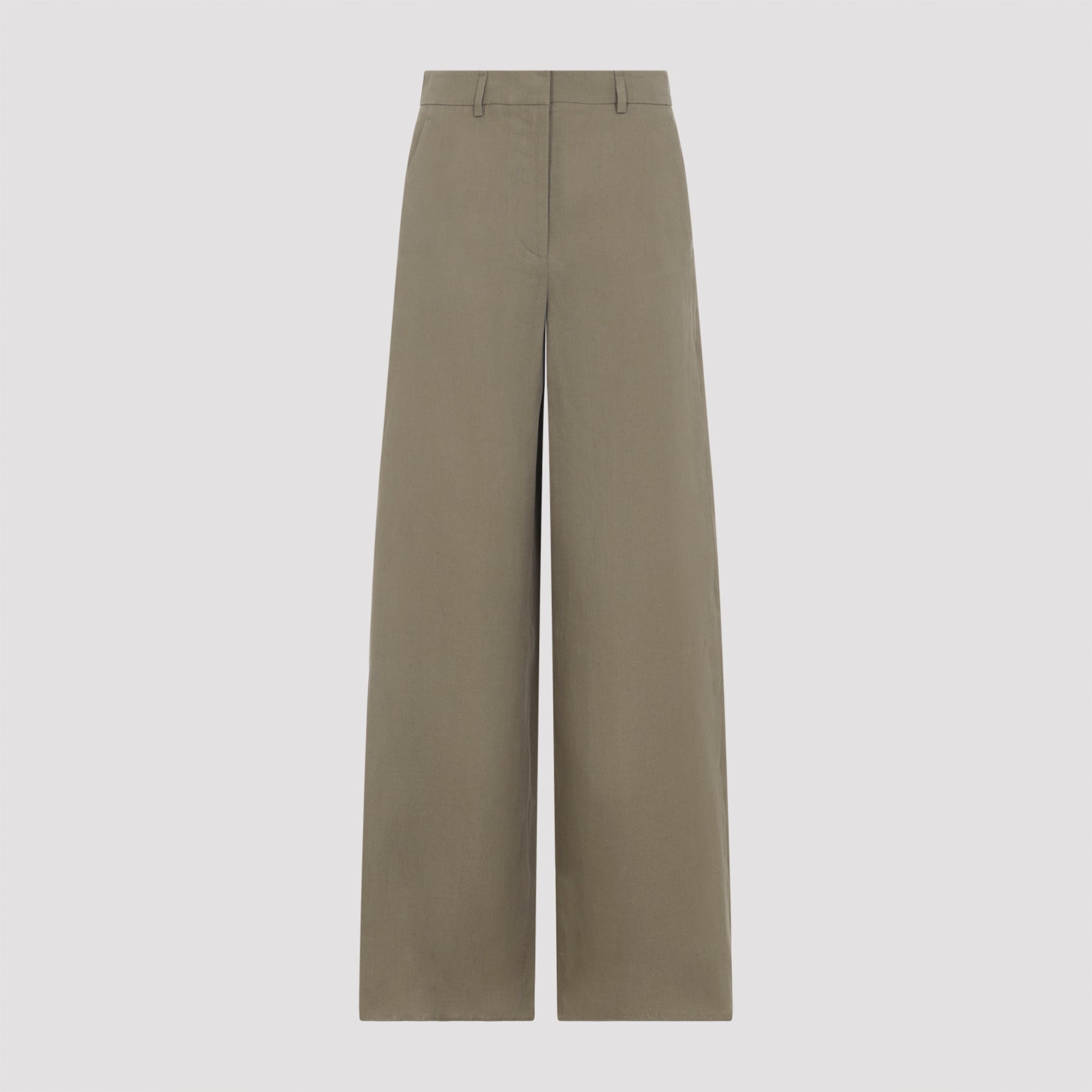 Trousers Green Linen Pant